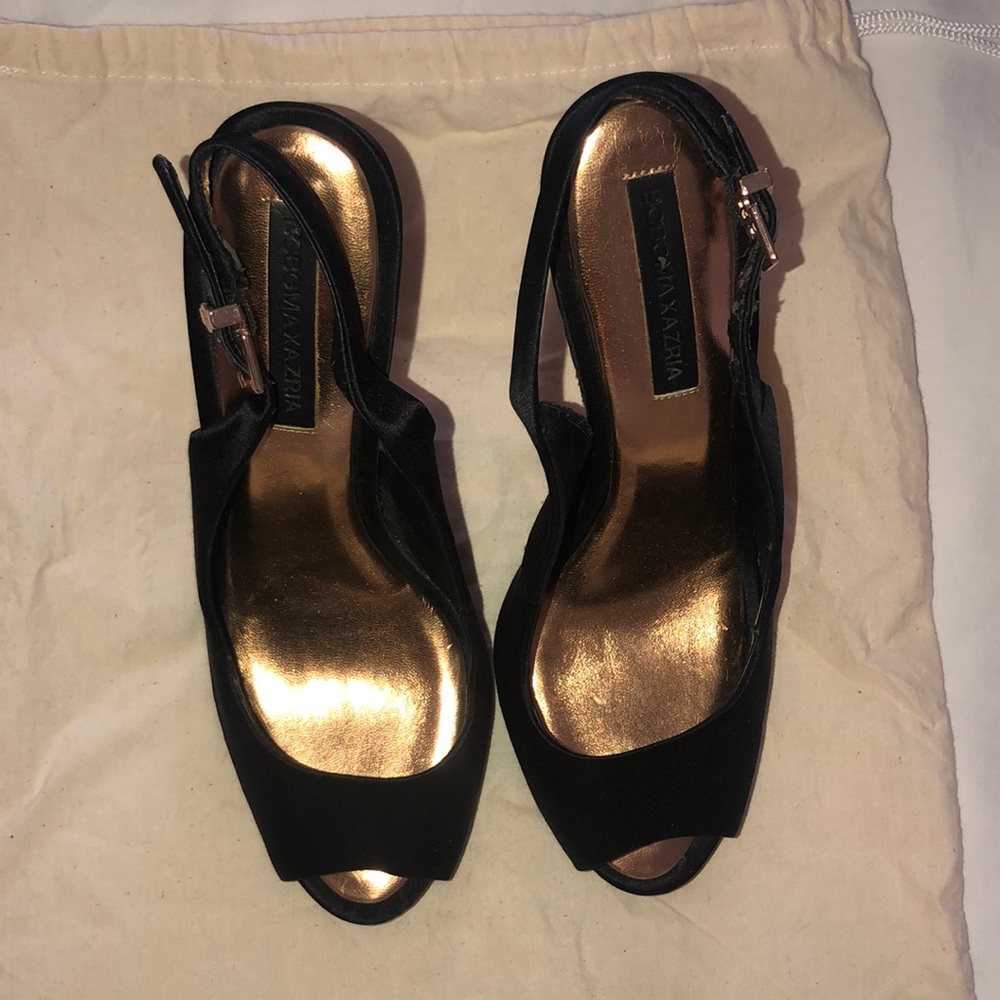 Black BCBG Max Aria Satin heals